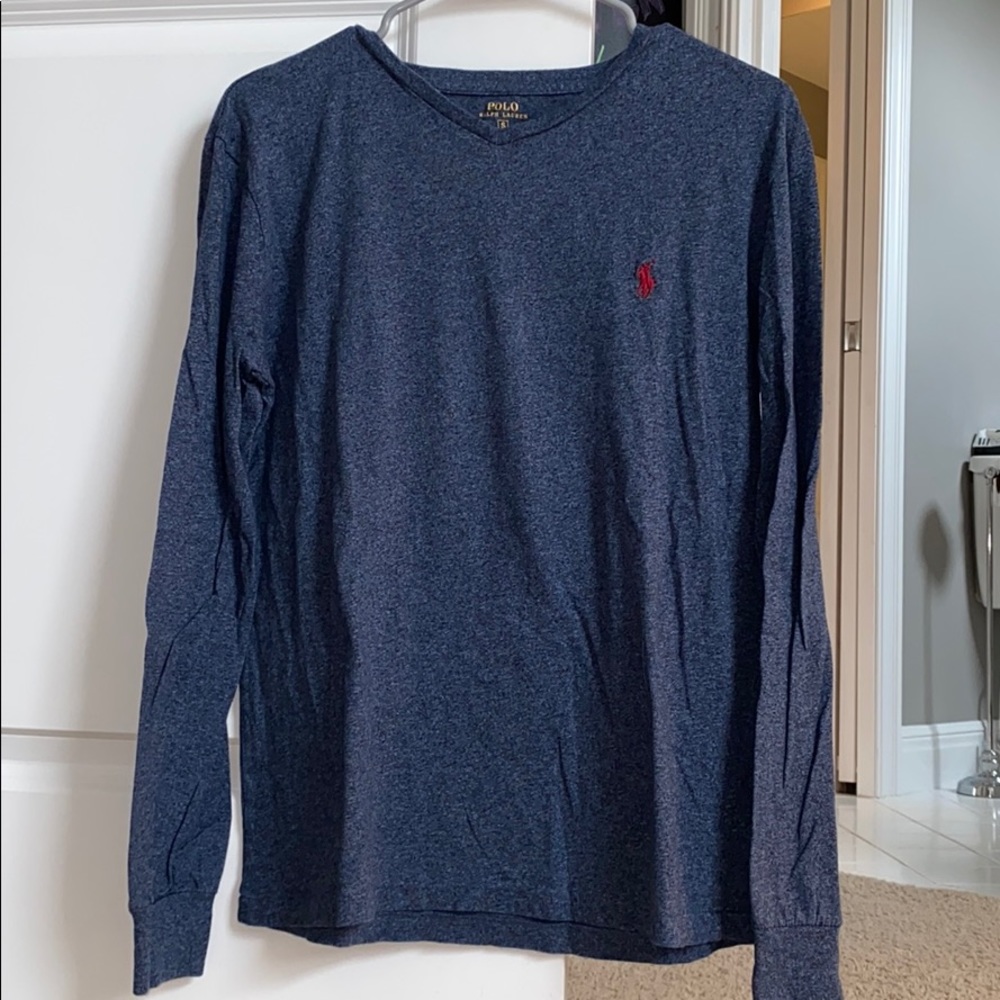 Polo Ralph Lauren navy heathered longsleeve